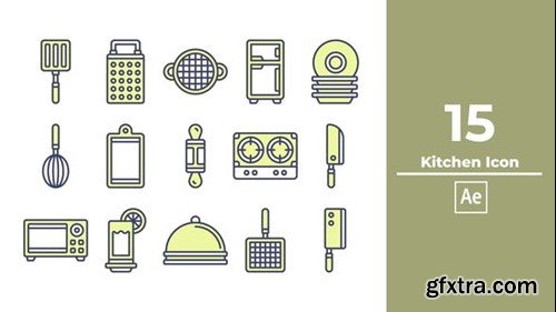 Videohive Kitchen Icon After Effect 47853521