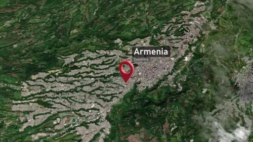 Videohive - Armenia City Map Zoom (Colombia) from Space to Earth - 47784256 - 47784256