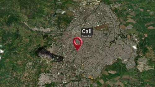 Videohive - Cali City Map Zoom (Colombia) from Space to Earth - 47784260 - 47784260