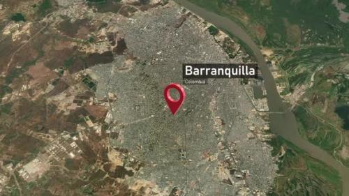 Videohive - Barranquilla City Map Zoom (Colombia) from Space to Earth - 47784262 - 47784262