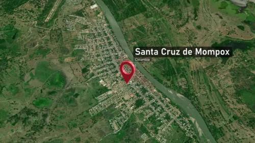 Videohive - Santa Cruz De Mompox City Map Zoom (Colombia) from Space to Earth - 47784349 - 47784349