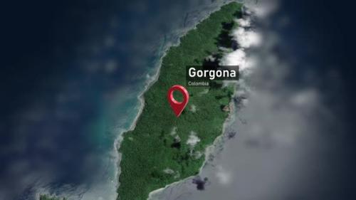 Videohive - Gorgona Island Map Zoom (Colombia) from Space to Earth - 47784354 - 47784354