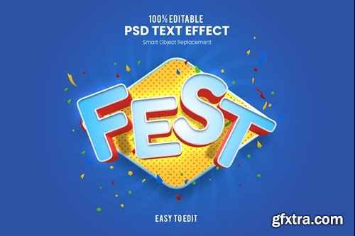 Fest - Fun and Funky 3D Text Effect TF67VT5