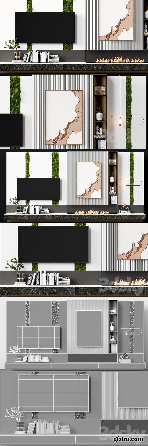 TV wall modern 73