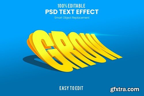 Grow Layer Text Effect PSD LUN8XKN