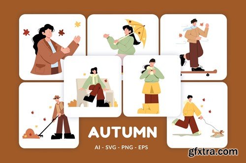 Autumn Vector Illustration v.6 E87MMKR