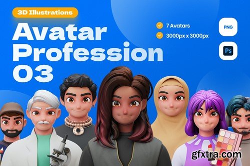 3D Avatar Profession Illustrations SPZJ95U