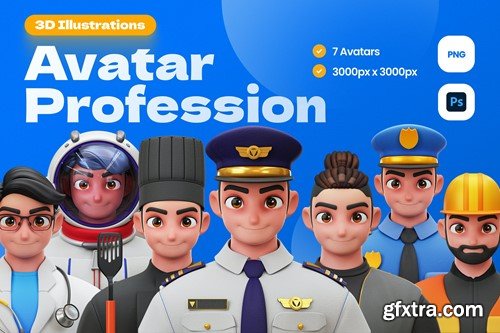 3D Avatar Profession Illustrations 2WY7FZ9