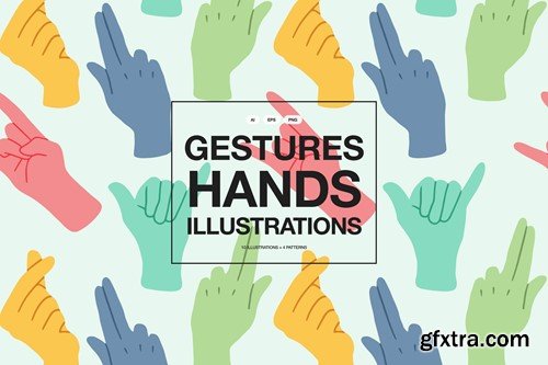 Hand Gestures Illustrations VB775V5