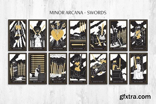 Tarot Card Illustration Set LBWYM9Q