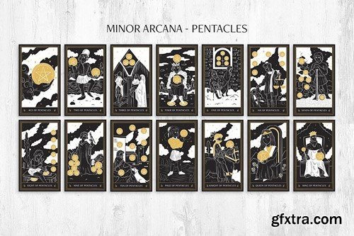 Tarot Card Illustration Set LBWYM9Q