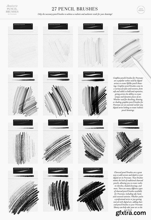 Realistic Pencil Procreate Brushes VXAR6UB