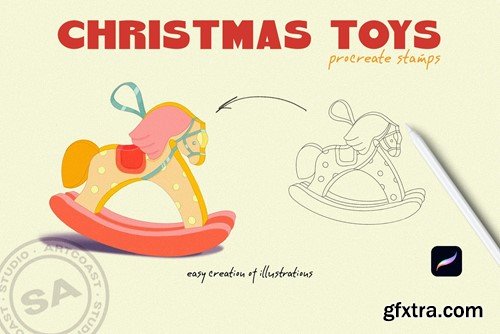 Christmas Toys Procreate Stamps YCGX24M