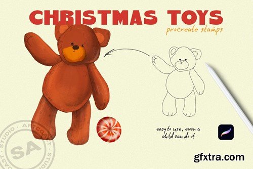 Christmas Toys Procreate Stamps YCGX24M