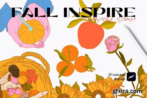 Fall Inspire Procreate Stamp 4C5KWL8