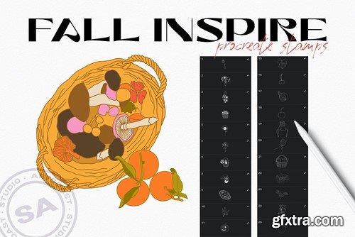 Fall Inspire Procreate Stamp 4C5KWL8