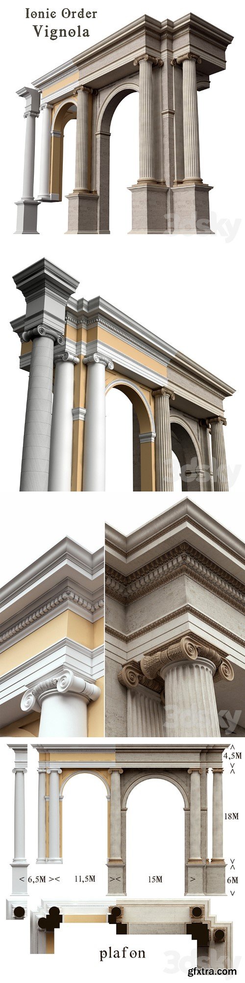 Ionic Order Vignola Column