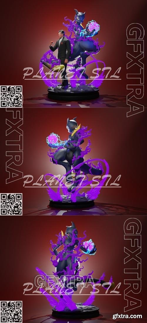 Giovanni and Mewtwo &ndash; 3D Print Model