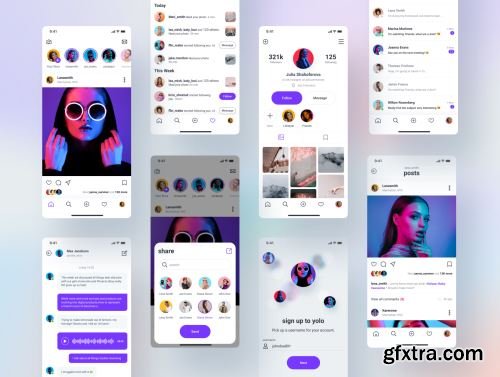 Social Media UI Kit Ui8.net