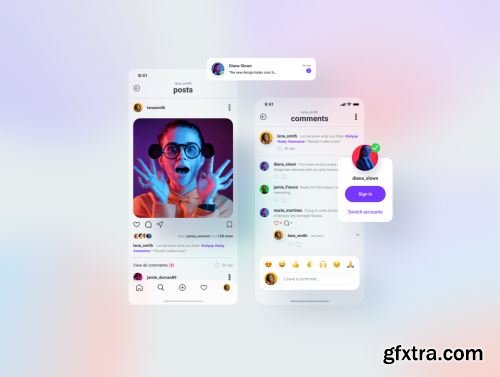 Social Media UI Kit Ui8.net