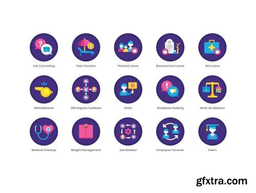 90 Human Resources Icons | Orchid Series Ui8.net