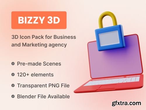 Bizzy | 3D Icon Pack for Business and Marketing agency Ui8.net