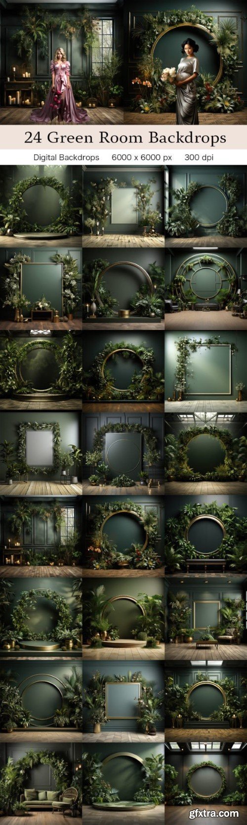 24 Green Room Halo Backdrops