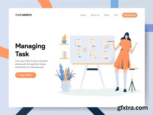 Businessman Working and Managing Task Illustration Concept Ui8.net