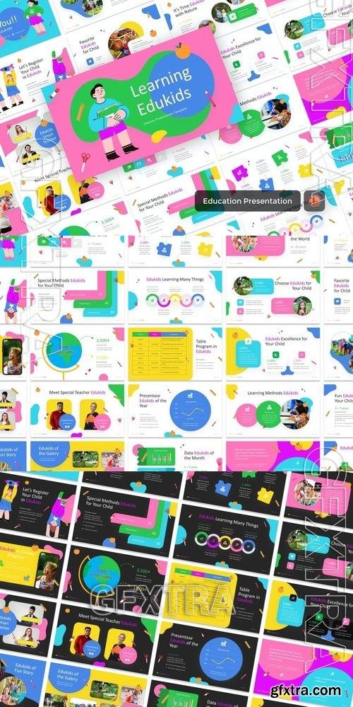 Edukids Learning PowerPoint Template MLFEJVB