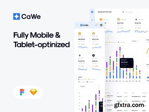 CaWe Dashboard UI Kit Ui8.net