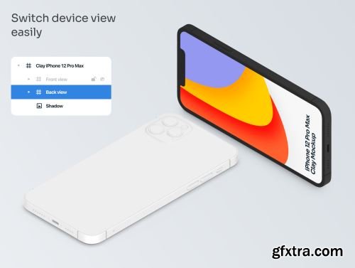 Clay iPhone 12 Pro Max Mockups Ui8.net