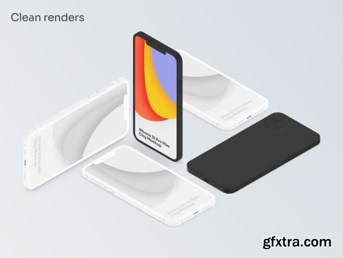 Clay iPhone 12 Pro Max Mockups Ui8.net