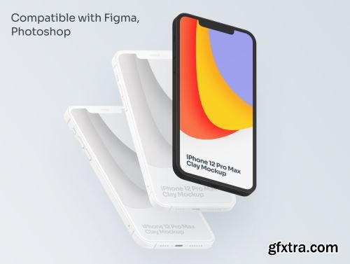 Clay iPhone 12 Pro Max Mockups Ui8.net