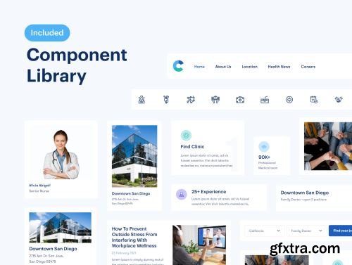 Clinically - Healthcare Web UI Design Kit Ui8.net