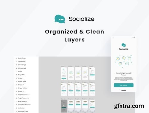 Socialize - Social Media Mobile App Ui Kit Ui8.net