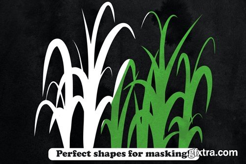 25 Grass Photoshop Stamp Brushes DU2VBKR