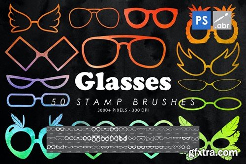 50 Glasses Photoshop Stamp Brushes F6CL4RZ