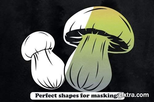 29 Mushroom Photoshop Stamp Brushes 6MRUGRV