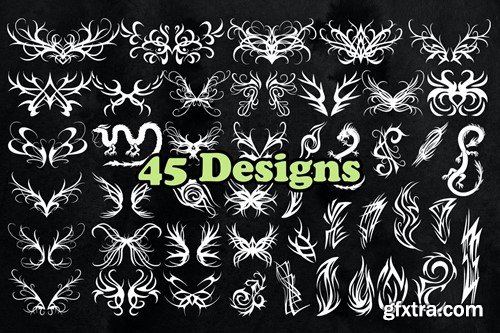 45 Tribal Tattoo Photoshop Stamp Brushes UGLX4PW