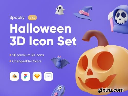 Spooky - Halloween 3D Icon Set Ui8.net