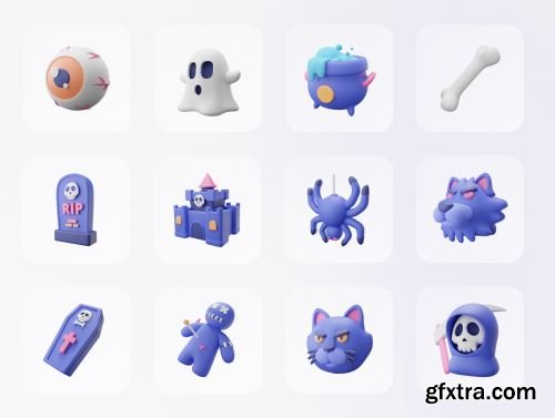 Spooky - Halloween 3D Icon Set Ui8.net