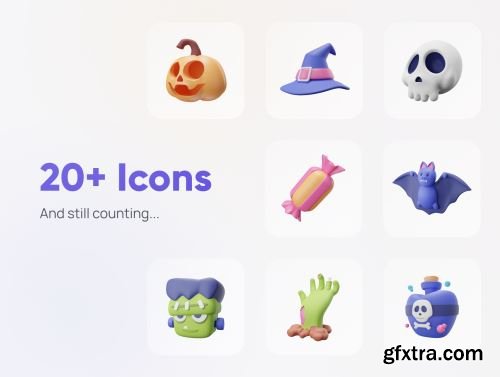 Spooky - Halloween 3D Icon Set Ui8.net