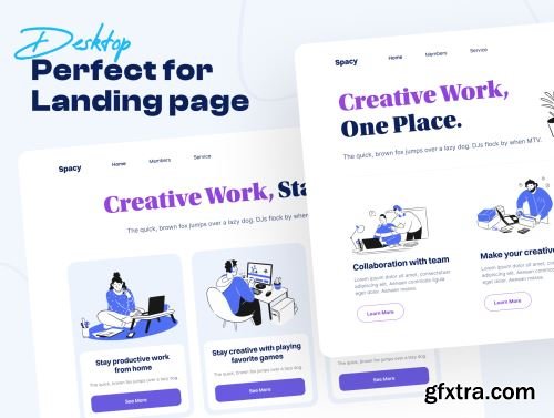 Spacy - Workspace Activity Illustration Set Ui8.net