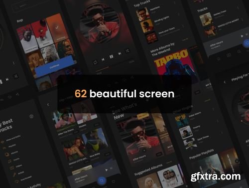 Songs, Playlists and Video Application - UI Kit BOOSTY Ui8.net