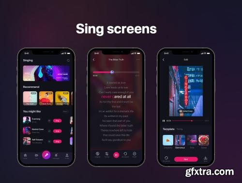 Social Karaoke Singing Mobile App Ui8.net