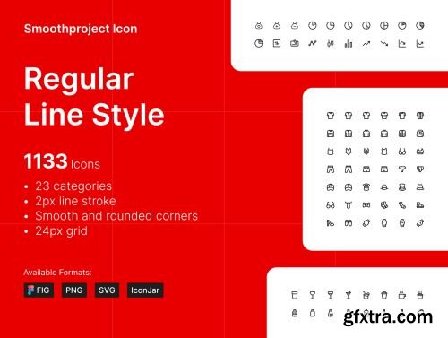 Smoothproject Icon - Regular Line Style Ui8.net