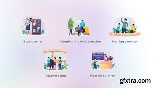 Videohive Teacher's Hug - Literacy Day and Teachers Day Concepts 47895355