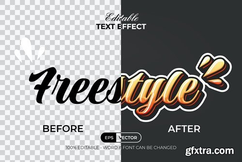 Freestyle Text Effect Sticker Style WCYJHYY