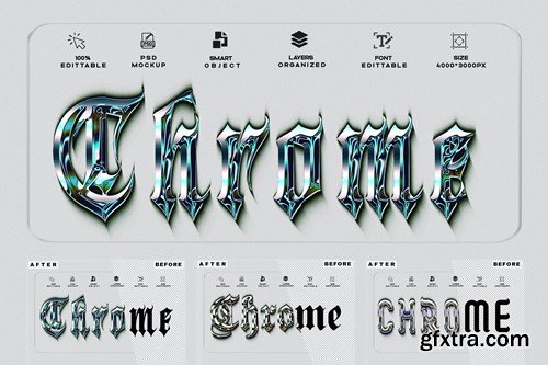 3 PSD Ultra Reflective Chrome Text Effect PQ5WXEJ