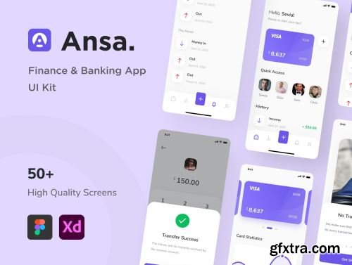 Ansa - Banking App UI Kit Ui8.net